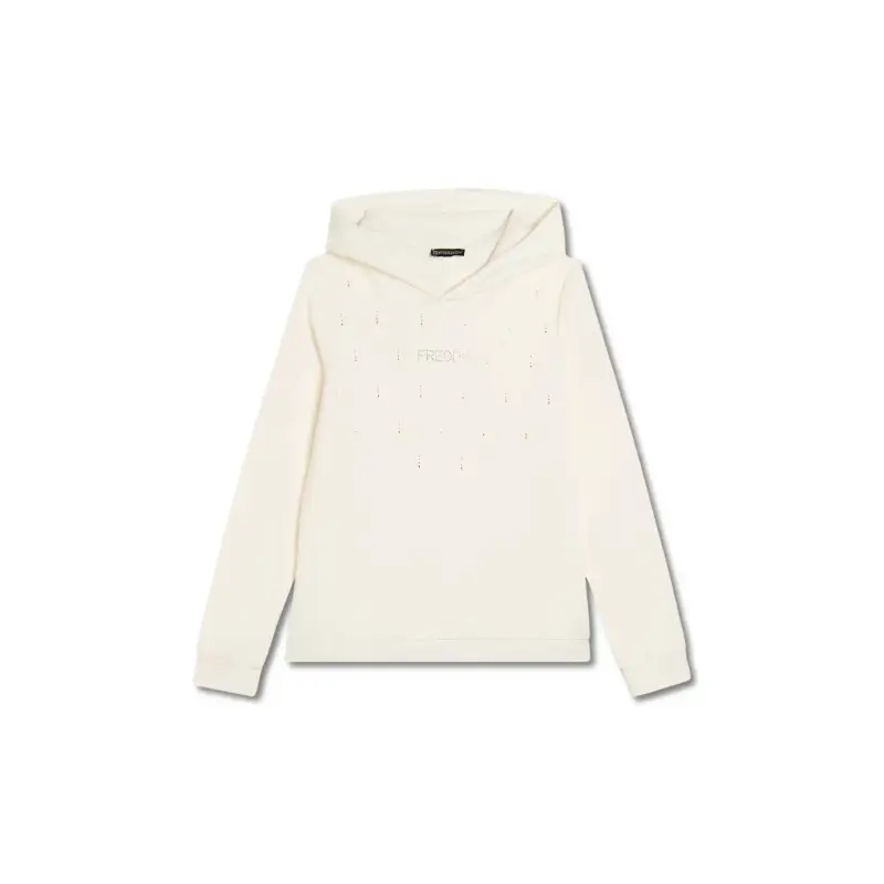 Felpa con piccolo logo in french terry donna Freddy
