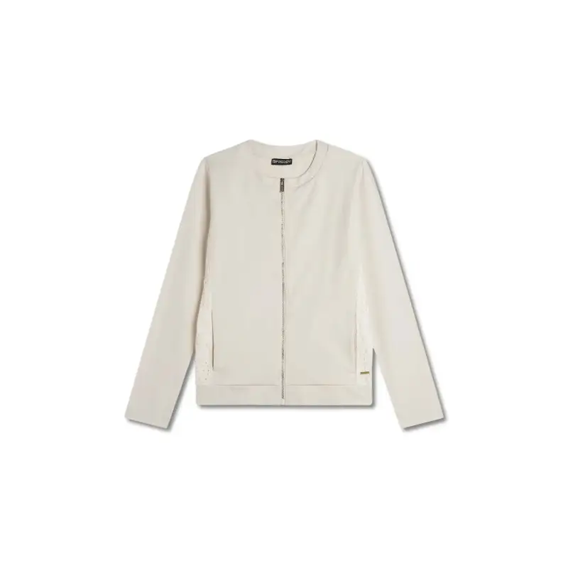 Felpa con ricamo full zip donna Freddy