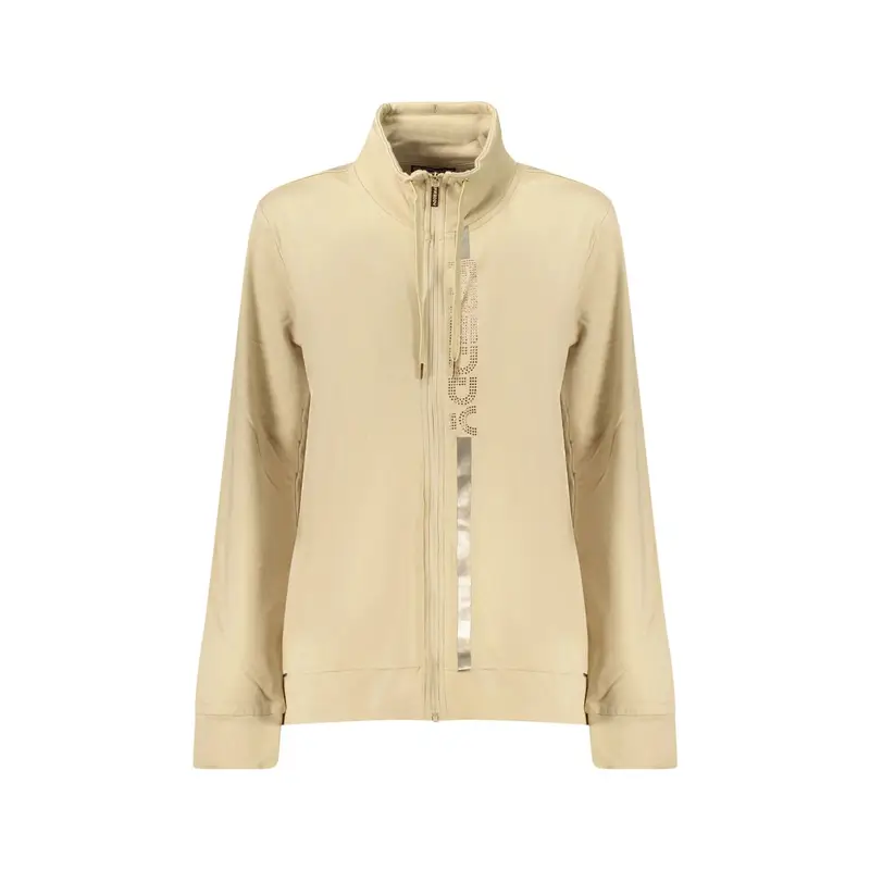 Freddy Felpa Donna beige con Zip e Maniche Lunghe