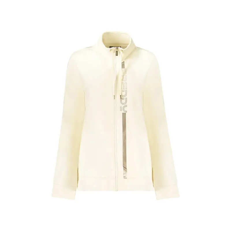 Freddy Maglia Donna Bianca con Zip e Maniche Lunghe