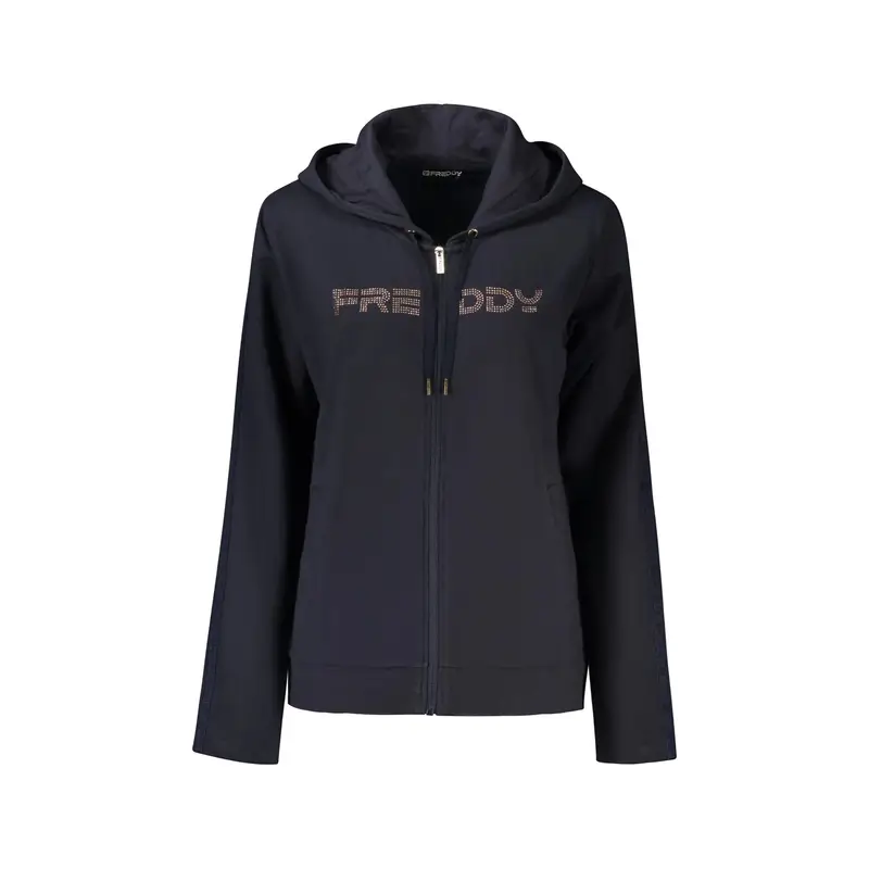 Freddy Felpa Maniche Lunghe Donna Blu con Zip
