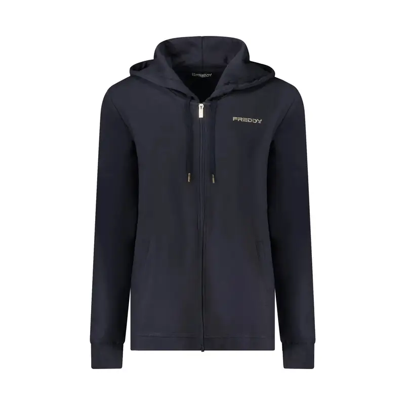 Freddy Felpa Donna Blu con Zip e Maniche Lunghe