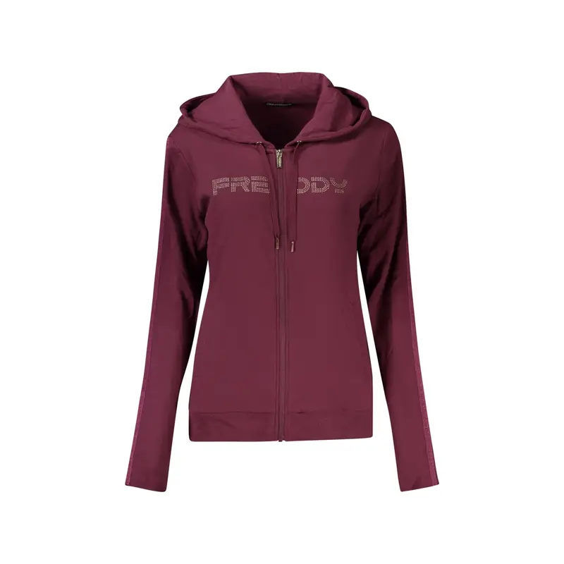 Freddy Felpa Donna Viola con Zip e Cappuccio