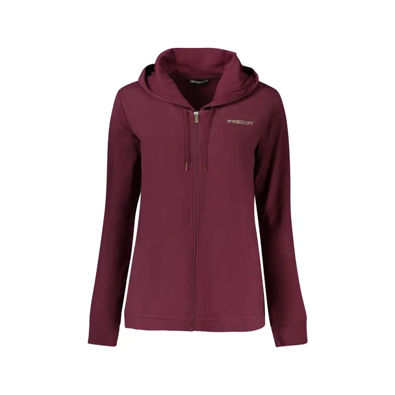 Freddy Felpa Donna Viola con Zip e Maniche Lunghe