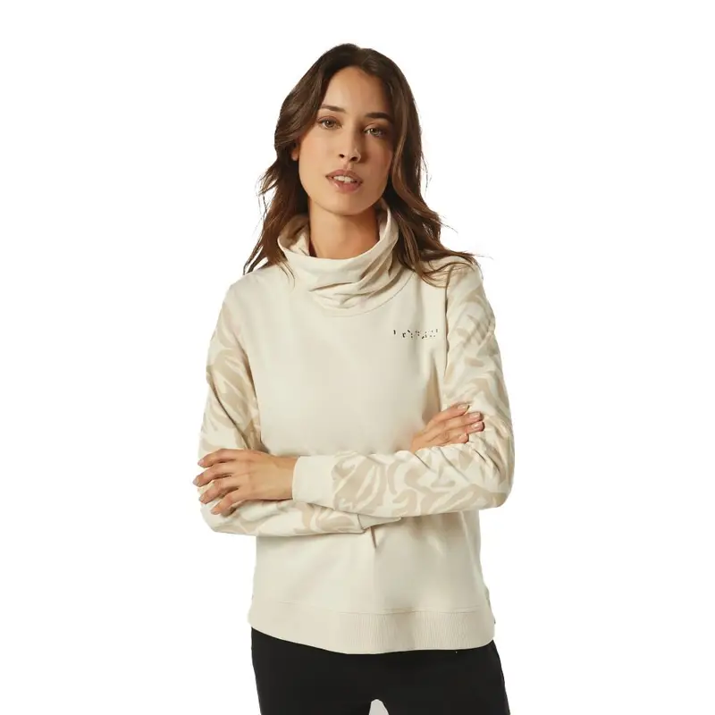 Felpa Palestra Comfort Fit Con Collo Alto Bianco Donna M