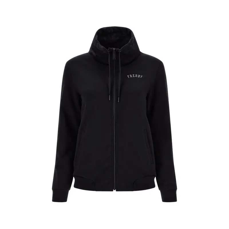 Felpa Palestra Senza Zip Con Cappuccio Nero Donna XS