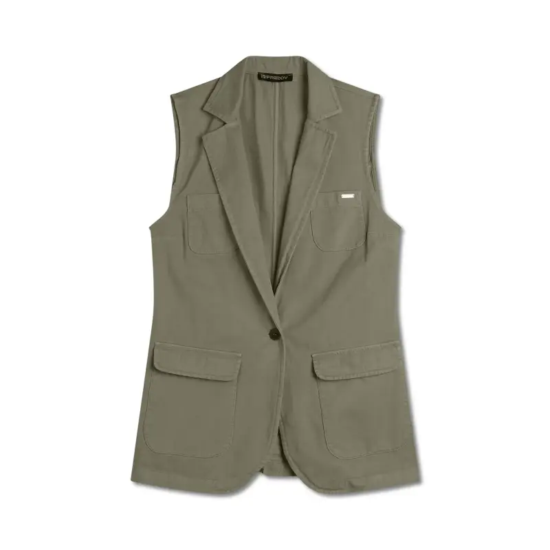 Gilet incrociato in gabardine donna Freddy
