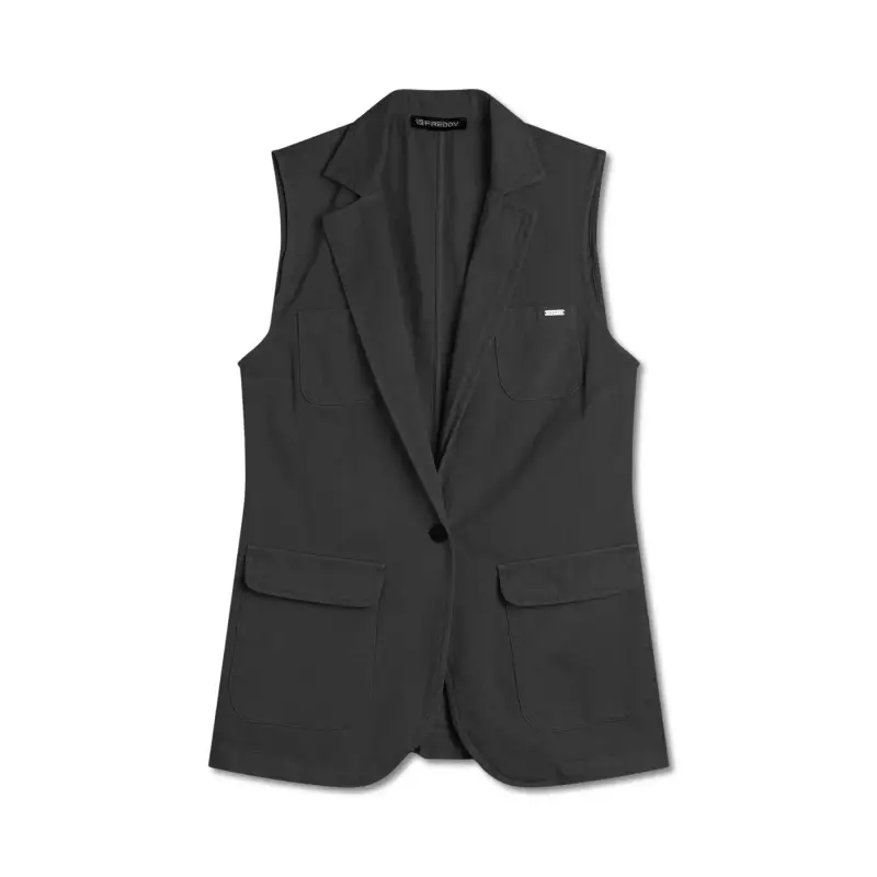 Gilet incrociato in gabardine donna Freddy