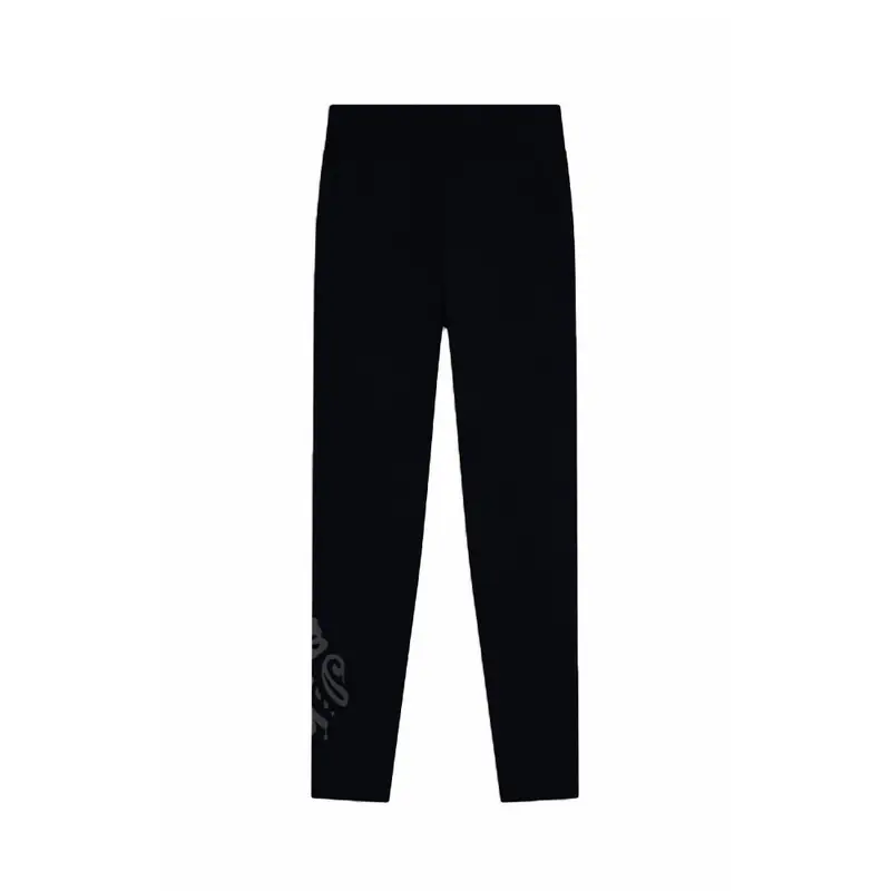 Leggings Palestra 7/8 Vita Alta Jersey Dettagli Floreali Nero Donna XS