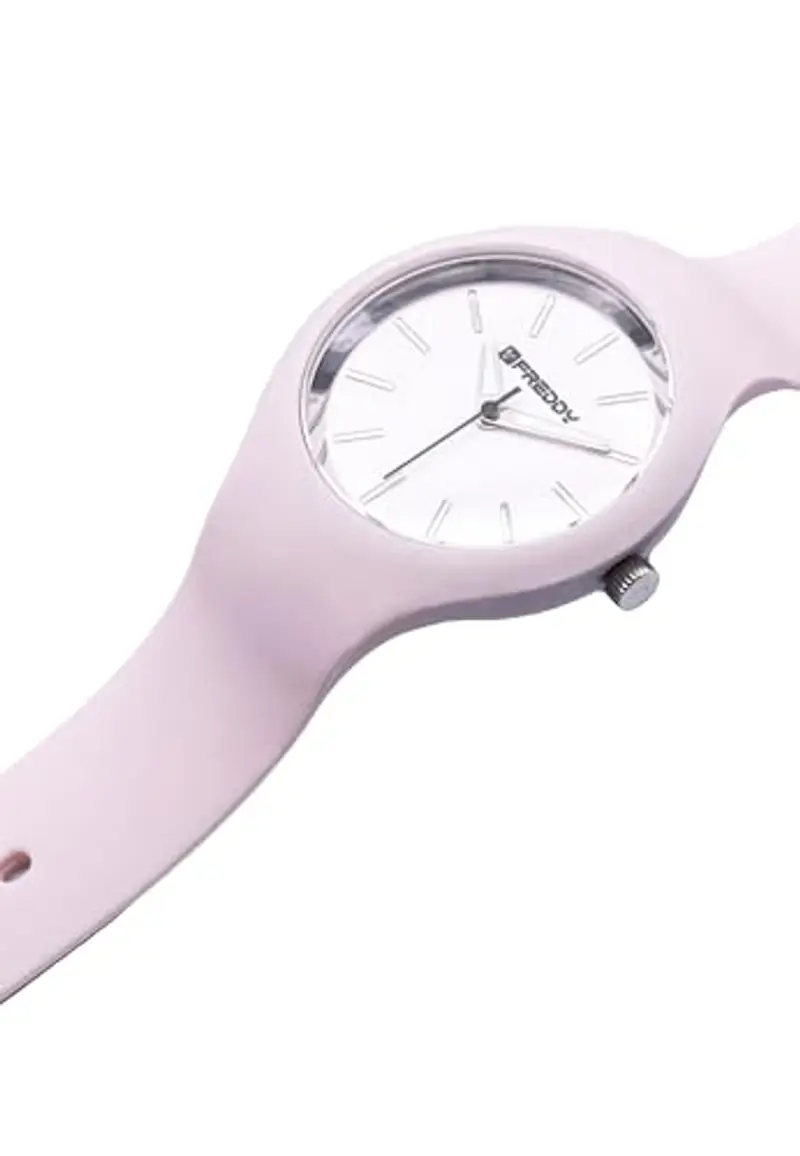 FREDDY Orologio da Polso Donna Rhythm, Rhythm Orologio da Donna in Silicone Rosa, Cassa Tonda 34 mm miniatura 2