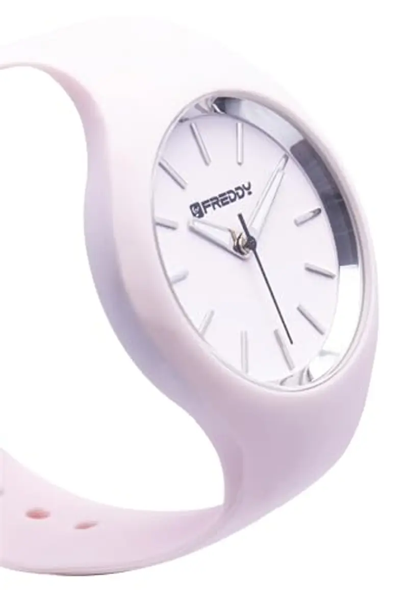 FREDDY Orologio da Polso Donna Rhythm, Rhythm Orologio da Donna in Silicone Rosa, Cassa Tonda 34 mm miniatura 3