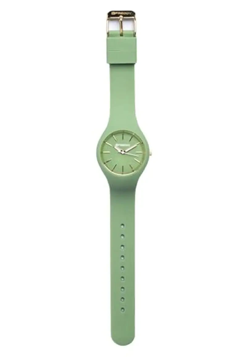FREDDY - Orologio Donna Cinturino Silicone Verde E Dettagli Oro, Donna, Verde, Unica miniatura 2