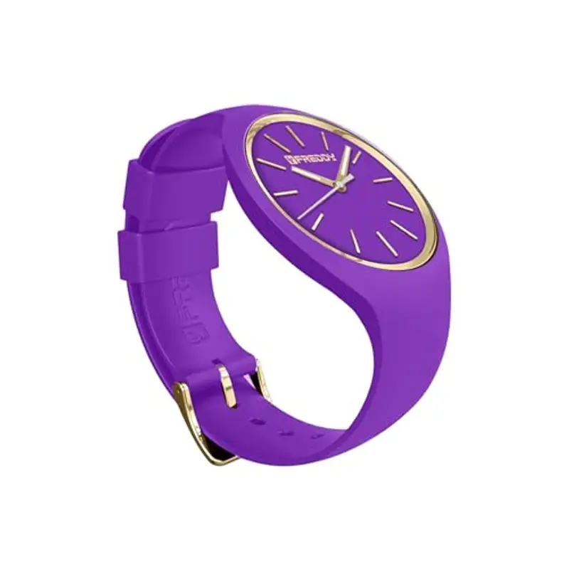 FREDDY - Orologio Donna Cinturino Silicone Viola E Dettagli Oro, Donna, Lilla, Unica