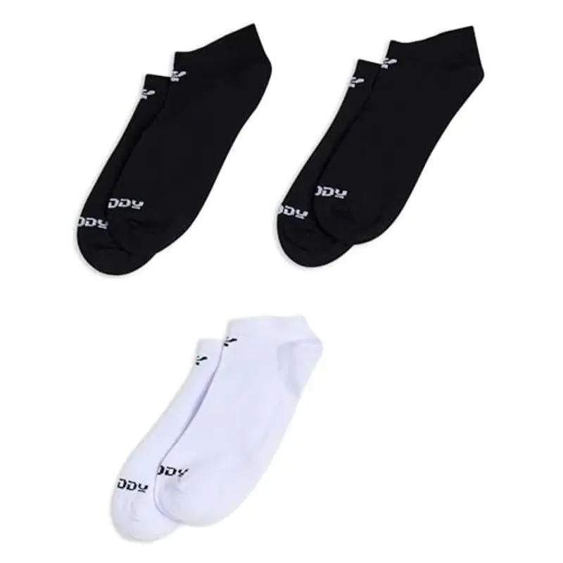 FREDDY - Pack 3 Calzini Sportivi Corti Con Linguetta Antiscivolo, Unisex, Nero, 35-38