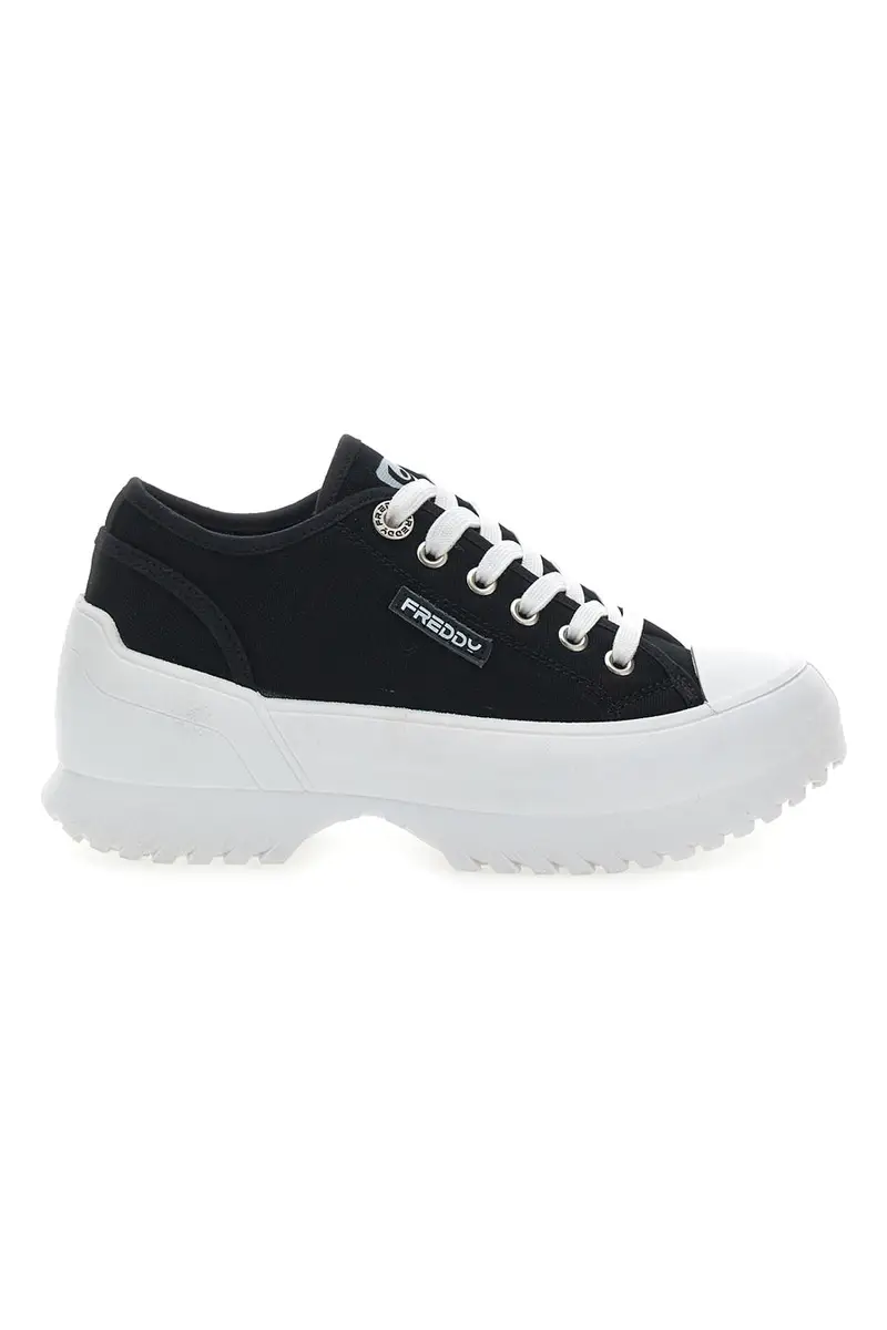 Sneakers Nere Con Suola Platform Bianca FREDDY FY7601 [NERO]