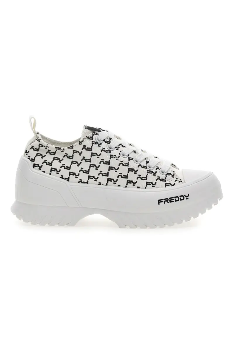 Sneakers Platform Bianche Freddy 7582 [WHITE