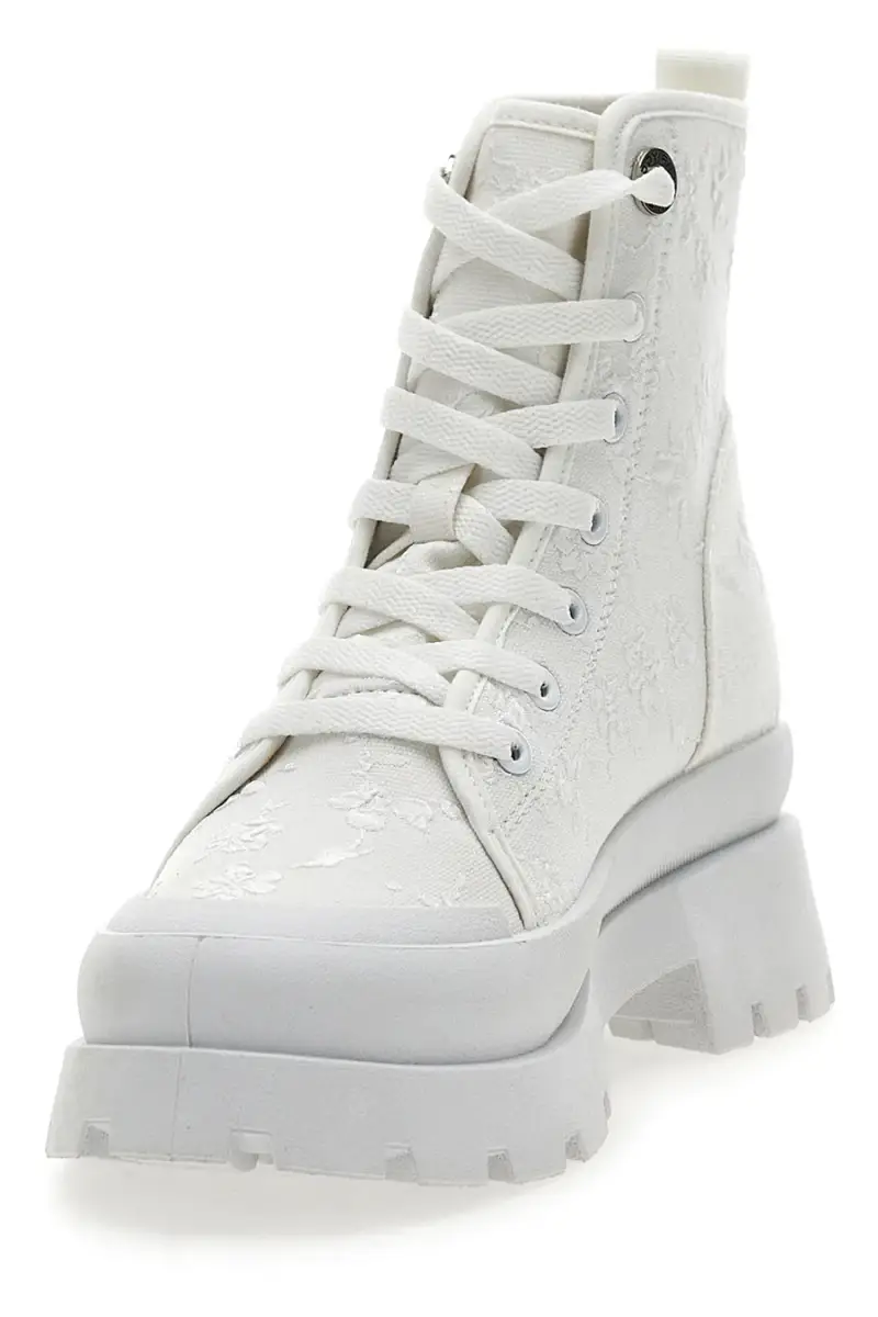 Stivaletti Bianchi Con Tomaia in Tessuto Ricamata FREDDY FY7678 [BIANCO] miniatura 4