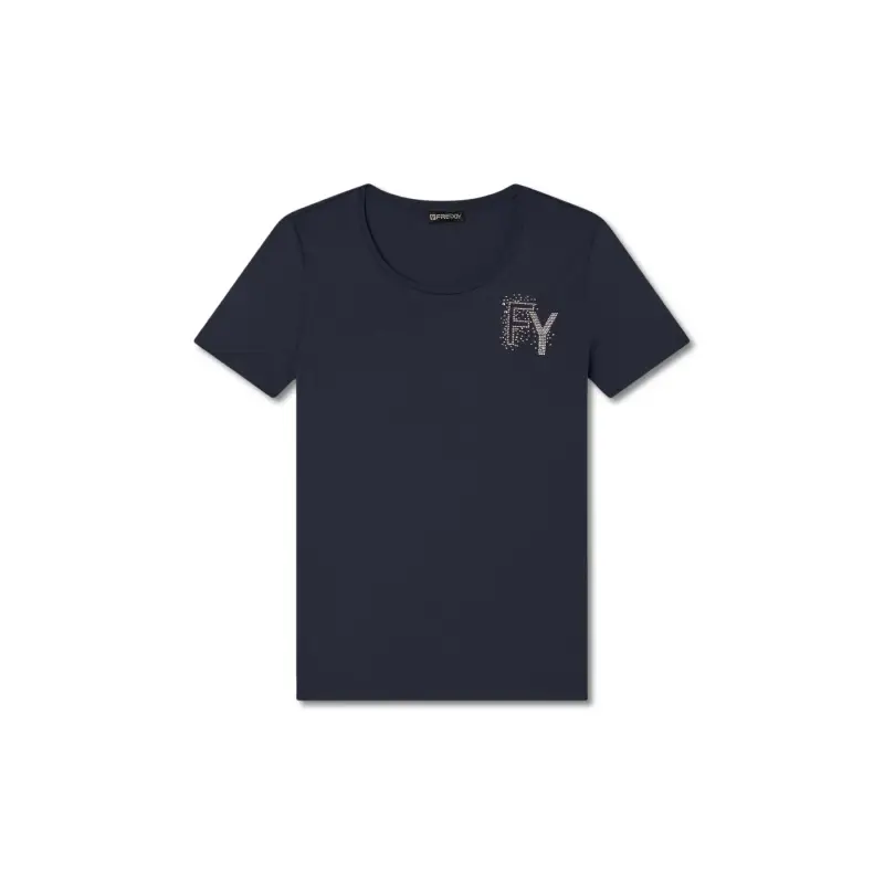 T-shirt logo petto in jersey donna Freddy College Luxe