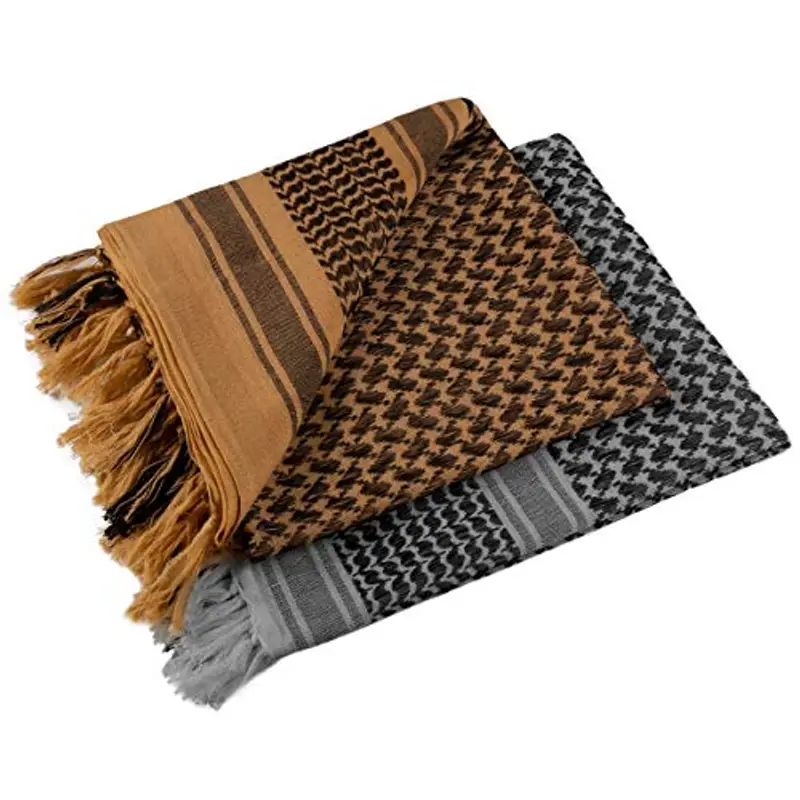 FREE SOLDIER Grigio & Marrone Set shemagh Foulard da Testaper attività all'Aria Aperta, Sport, Camping, Trekking miniatura 2