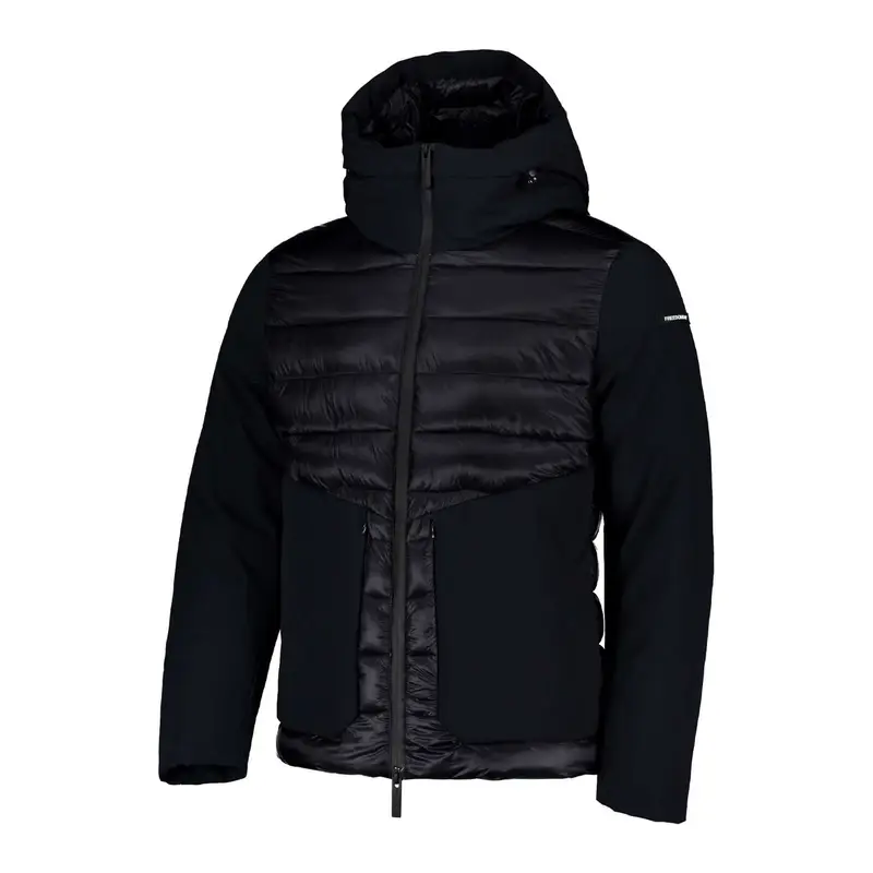 PIUMINO CON CAPPUCCIO BI-MATERIALE LOGAN Blu