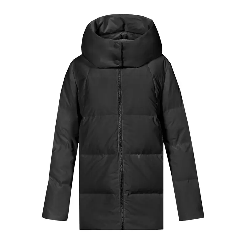 PIUMINO CON CAPPUCCIO STACCABILE LILIEN DONNA Nero