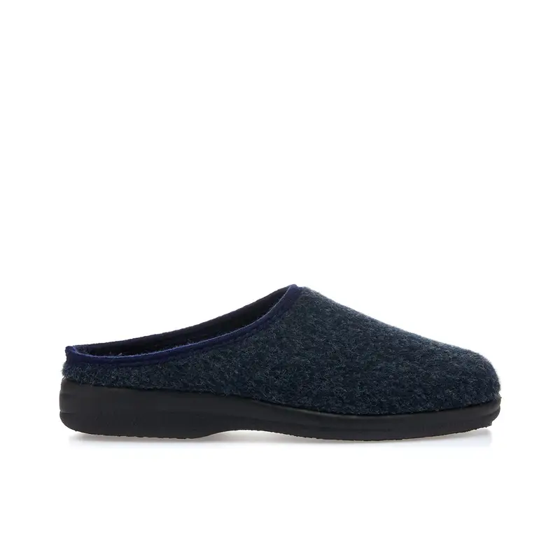Ciabatte da casa blu da uomo in feltro