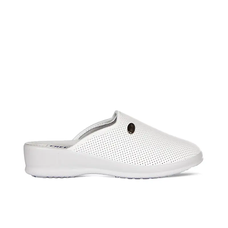 Ciabatte donna sanitarie bianche con zeppina