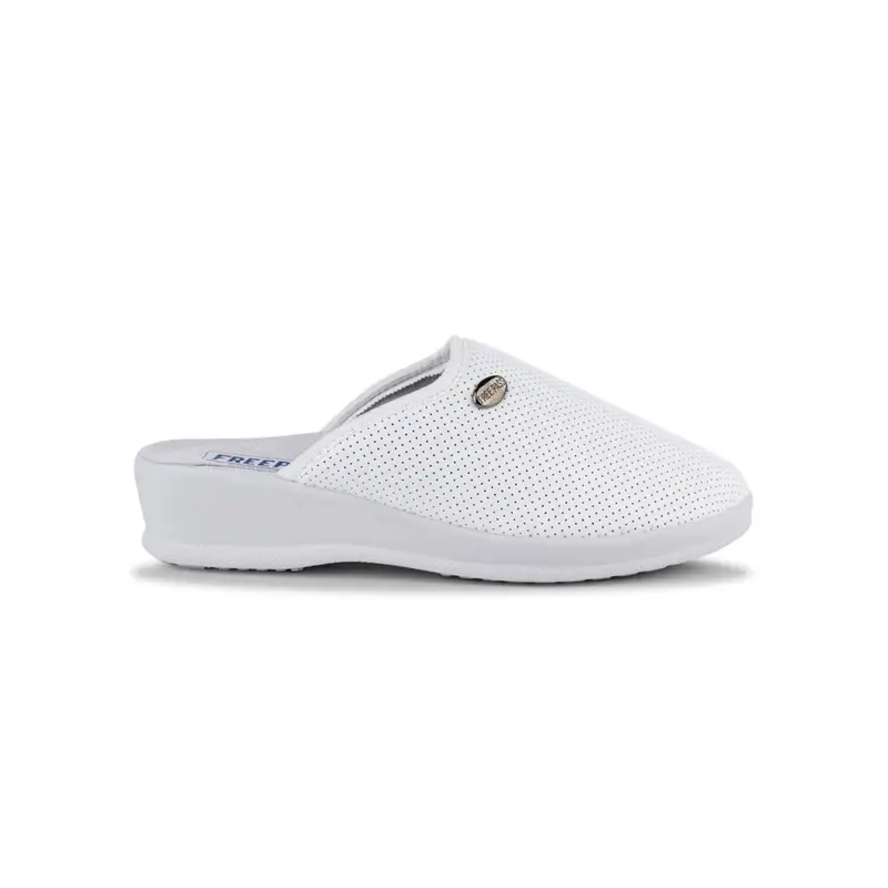 Ciabatte donna sanitarie bianche con zeppina