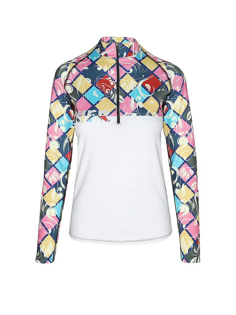 Zipshirt intimo da donna per sci e montagna grigio chiaro | XS