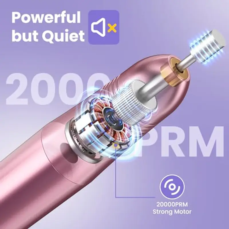 Fresa per Unghie Professionale, KOOFIT Fresa per Unghie 20000 RPM Velocità Regolabil, Manicure Elettrico e Pedicure Regalo per Ragazze Donne Mamma miniatura 3