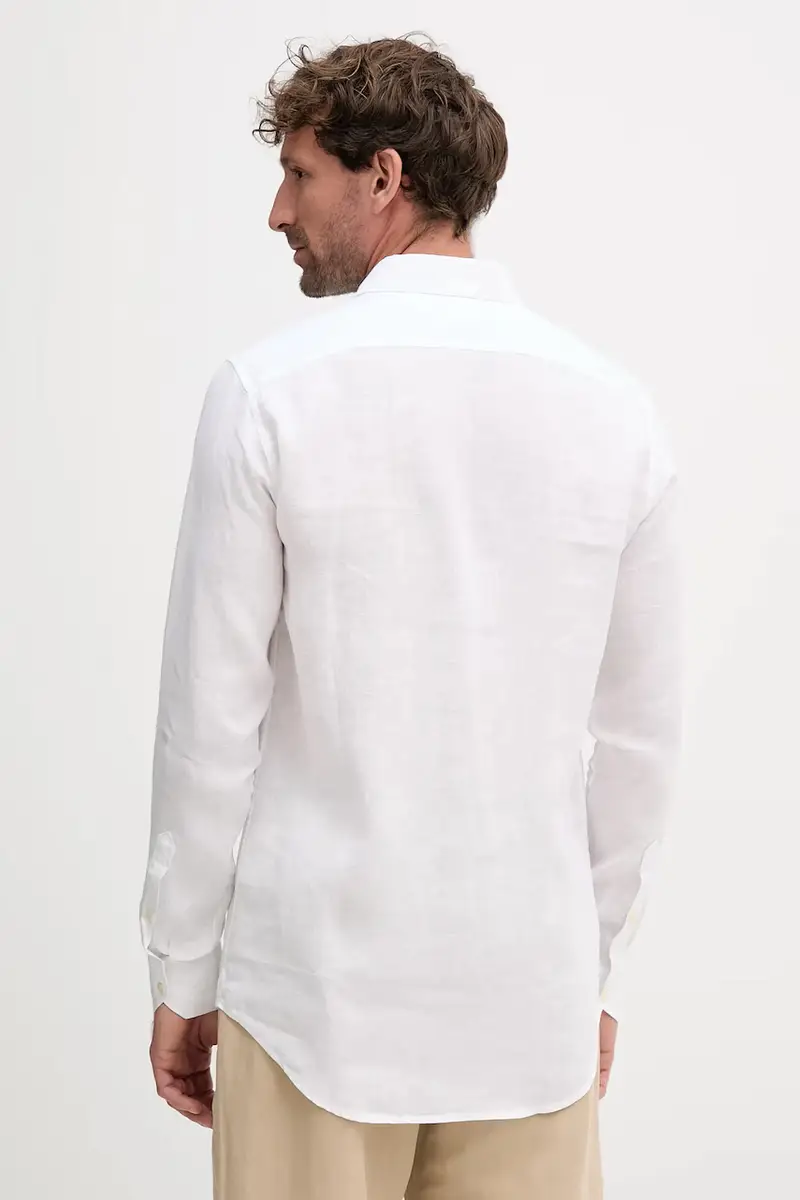 camicia di lino Bianco miniatura 3