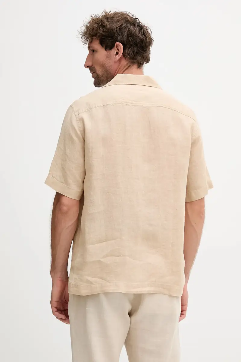 camicia di lino uomo colore beige 2029.523 miniatura 3