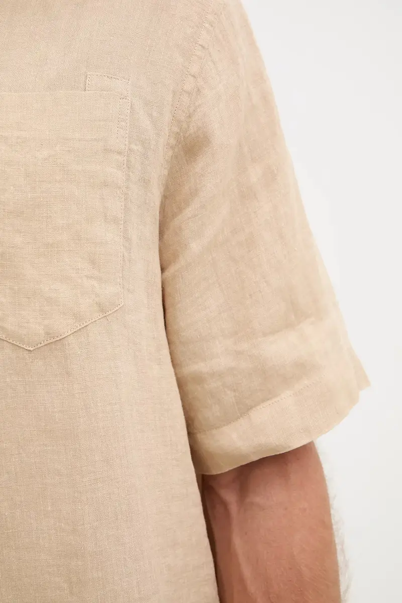 camicia di lino uomo colore beige 2029.523 miniatura 5