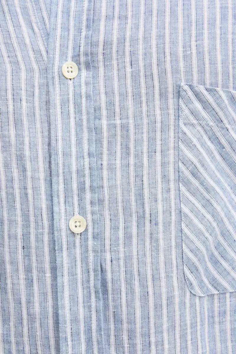 camicia di lino uomo colore blu 2589.683 miniatura 5