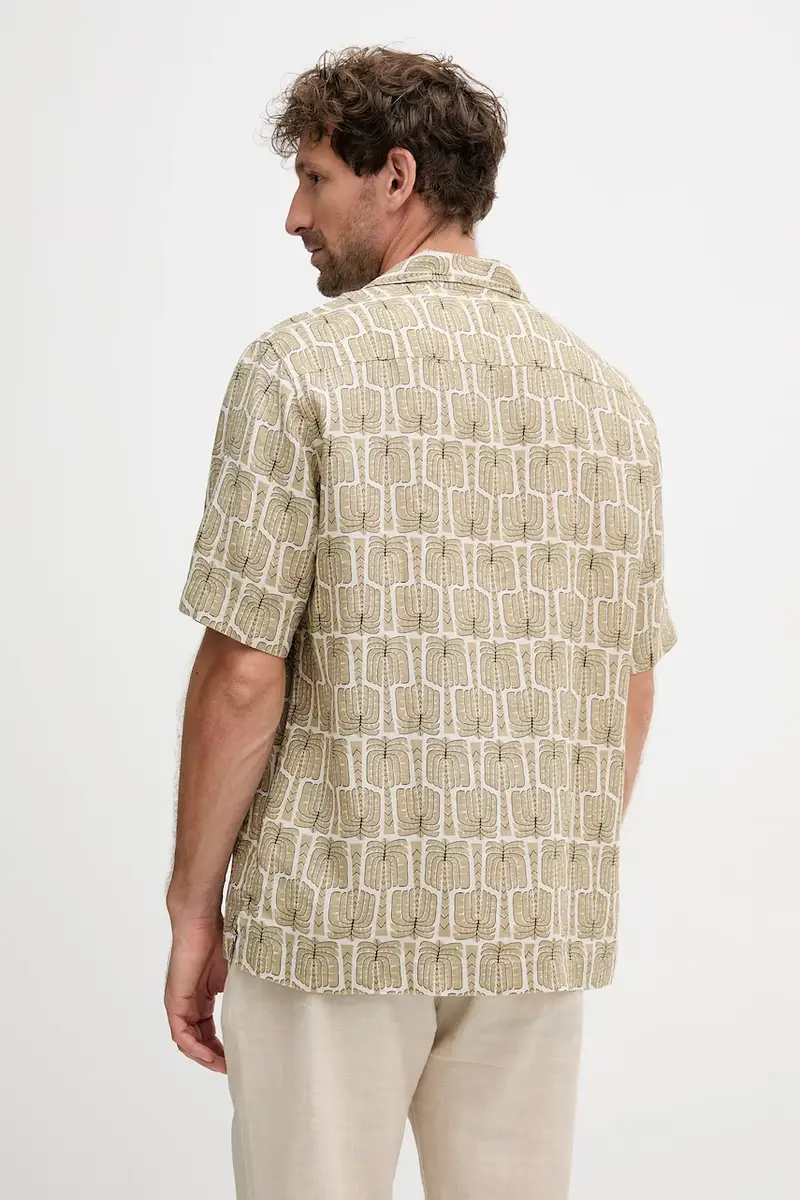 camicia di lino uomo colore verde 2593.843 miniatura 3