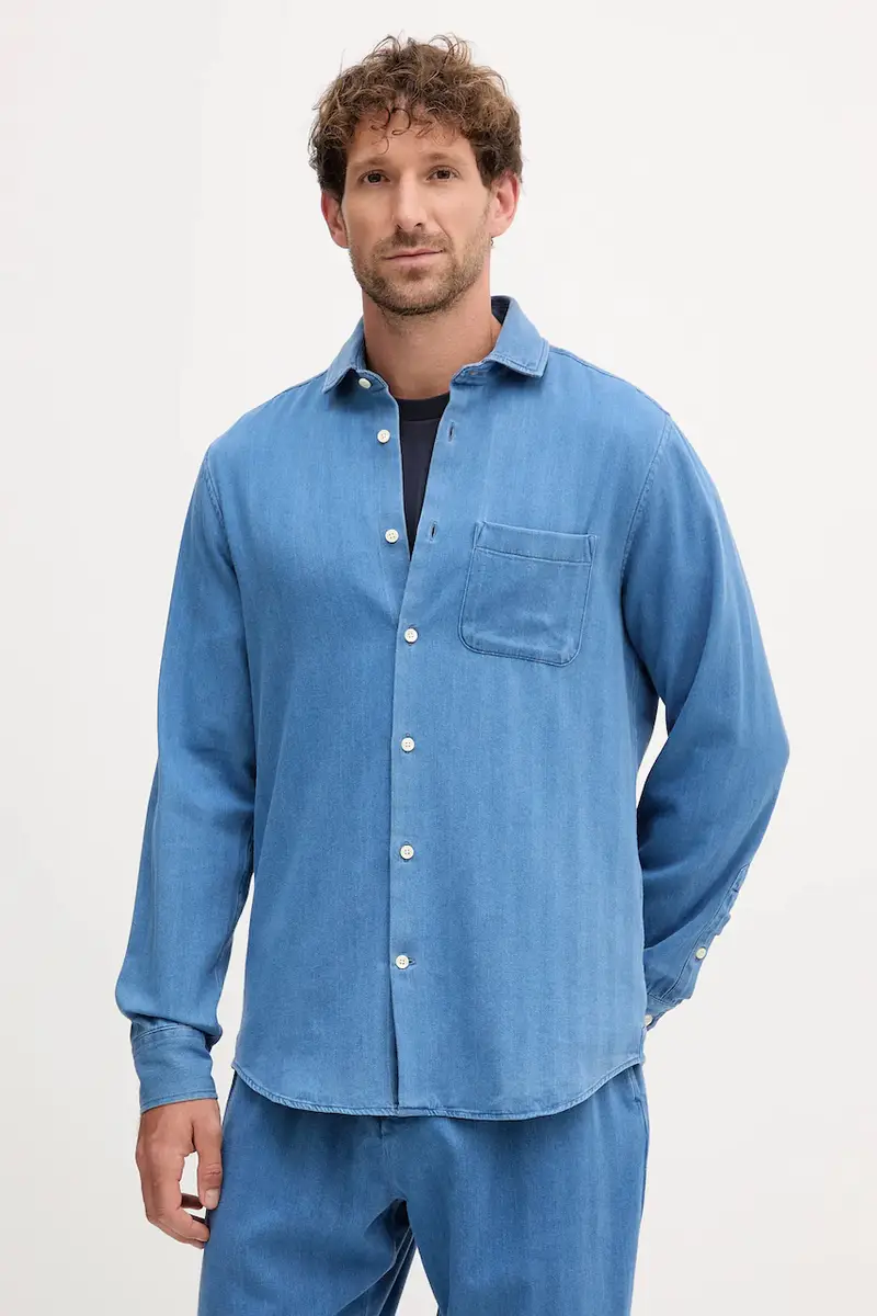 camicia in cotone uomo colore blu 2597.857