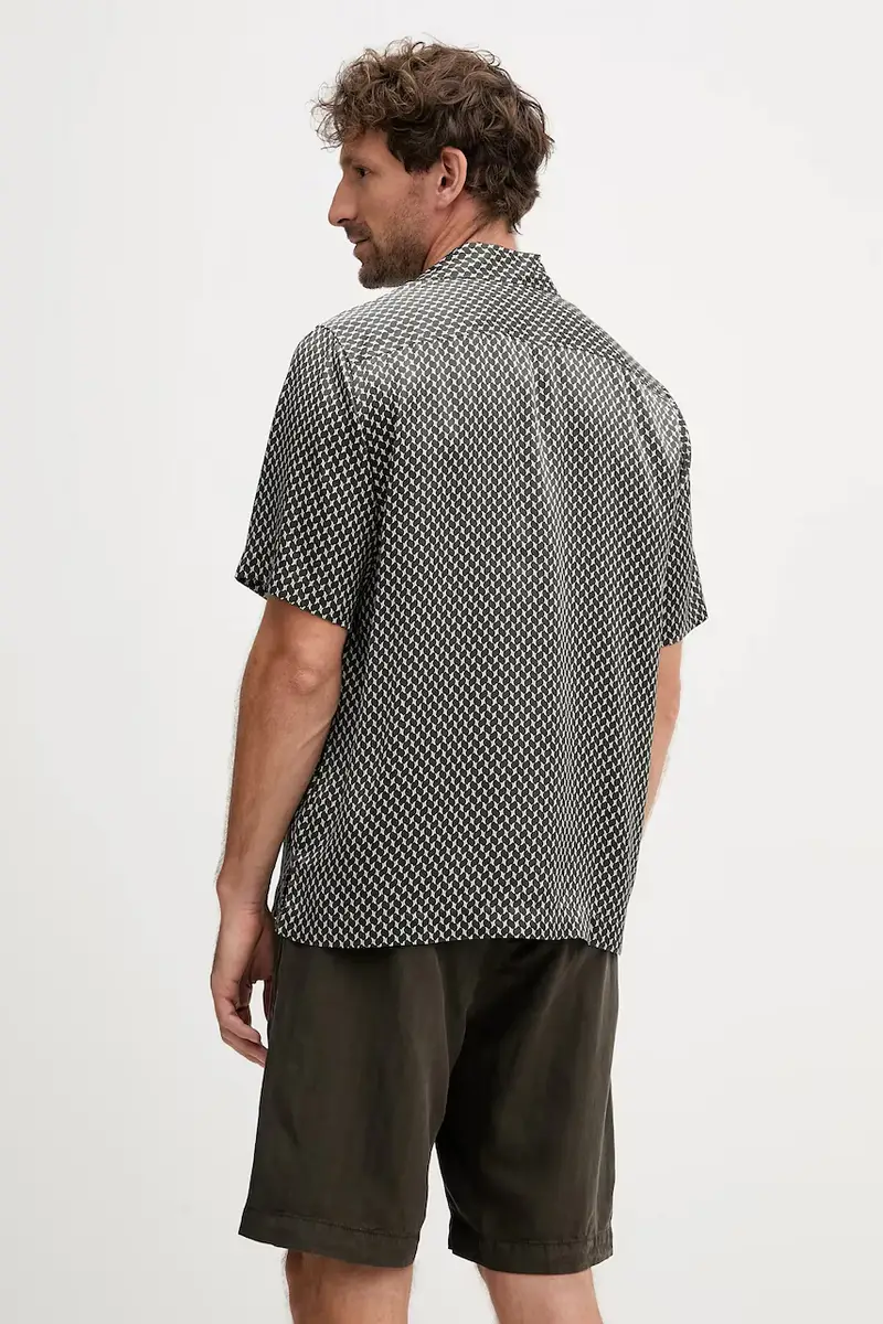 camicia in seta uomo colore verde 2594.840 miniatura 3