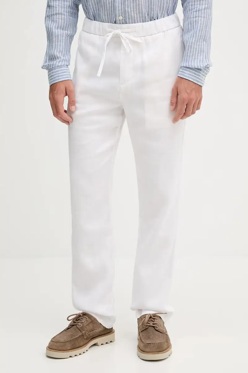 pantaloni in lino uomo colore bianco 1240.01