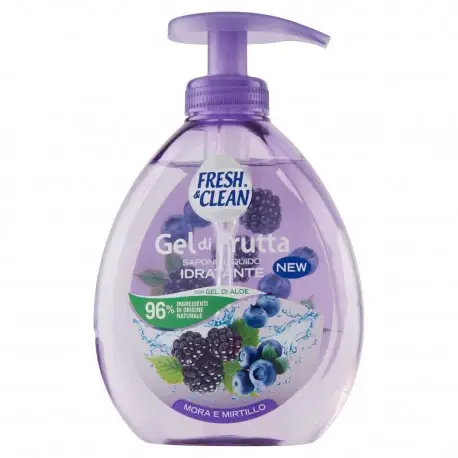 Fresh&Clean Fresh & Clean Gel Di Frutta Sapone Liquido Idratante Mora E Mirtillo 300 Ml