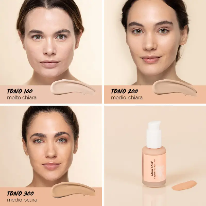 Incarnato Satin Skin Cream Foundation 100 sand - Fondotinta miniatura 4