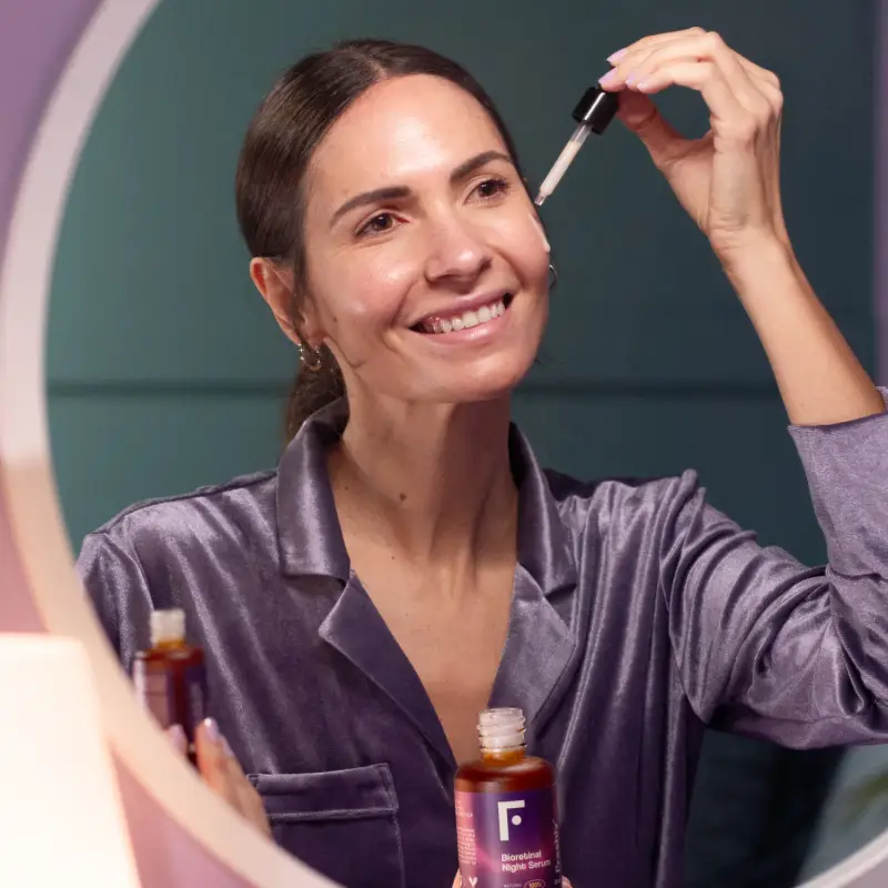 Viso Bioretinal Night Serum - Trattamento antietà pelli mature, Crema antirughe, Siero antirughe miniatura 5