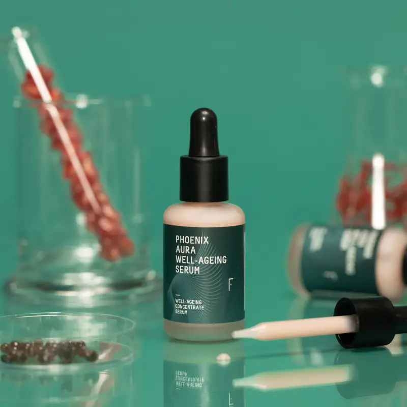 Viso Phoenix Aura Well Ageing Serum - Trattamento antietà pelli mature, Siero antirughe miniatura 2
