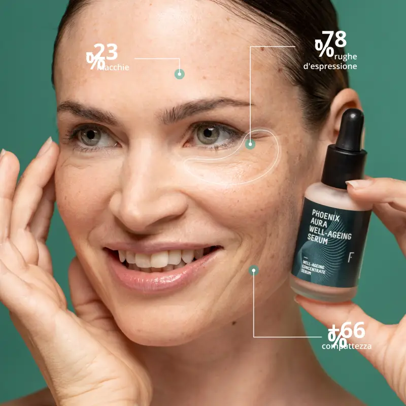 Viso Phoenix Aura Well Ageing Serum - Trattamento antietà pelli mature, Siero antirughe miniatura 4