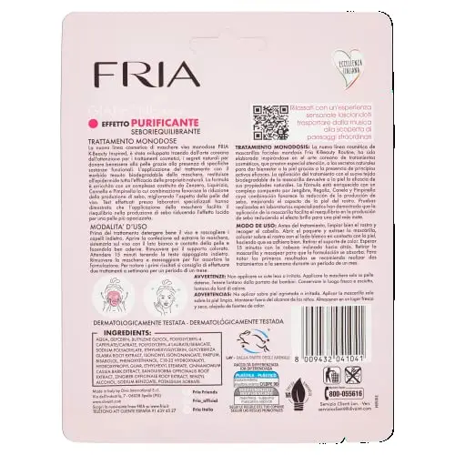 Fria K-Beauty Maschera Viso Giappone con estratto di Zenzero, Cannella e Pimpinella, Effetto Purificante e Sebo miniatura 2