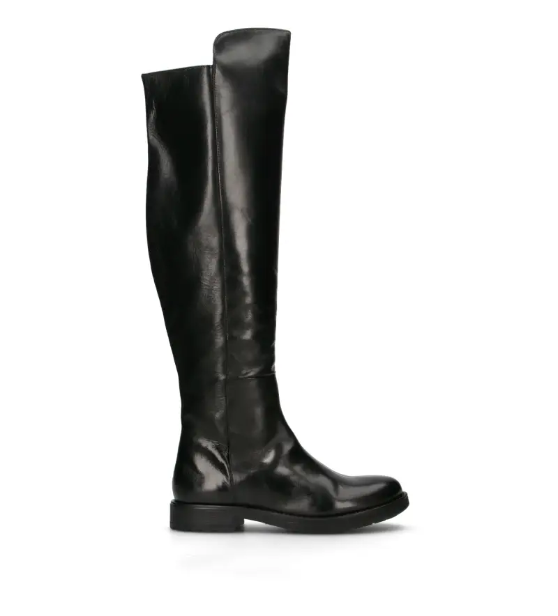 Stivale donna nero in pelle Vario