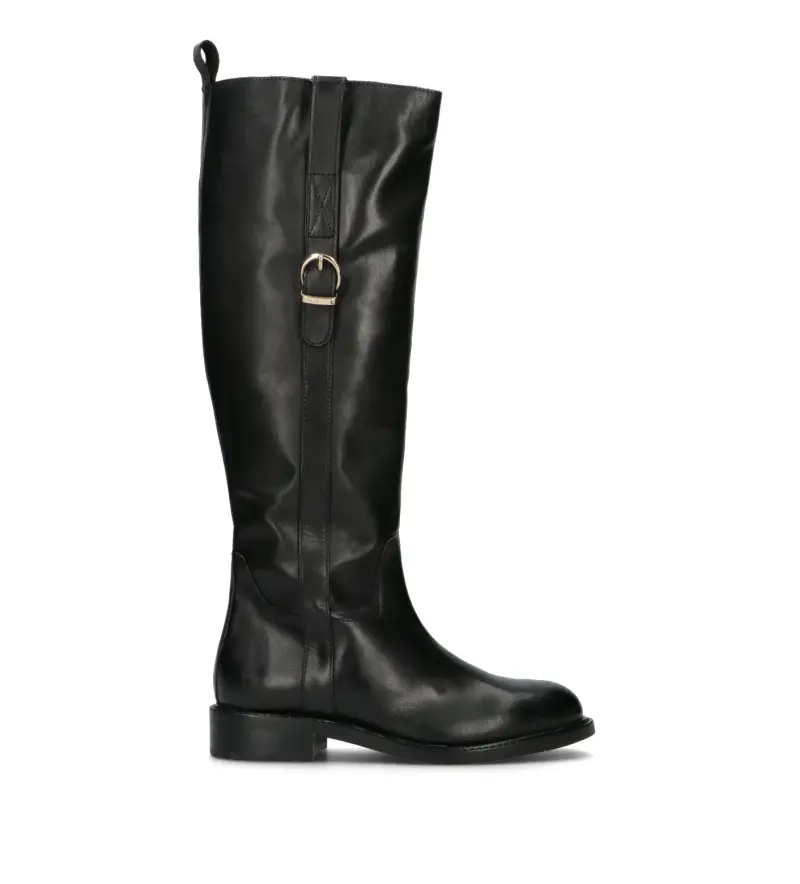 Stivale donna nero in pelle Vario