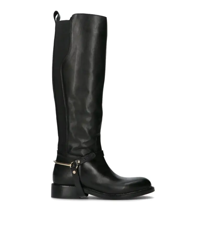 Stivale donna nero in pelle Vario