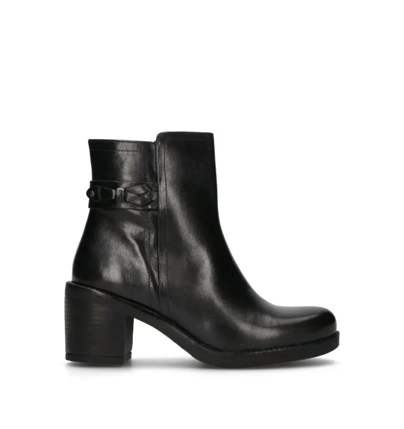 Tronchetto donna nero in pelle Vario