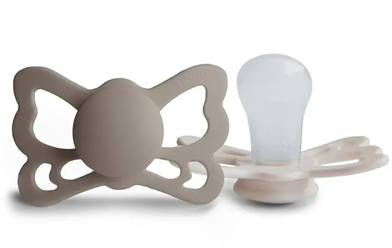 Butterfly 6-18 mesi ciuccio Portobello/Cream 2 pezzi