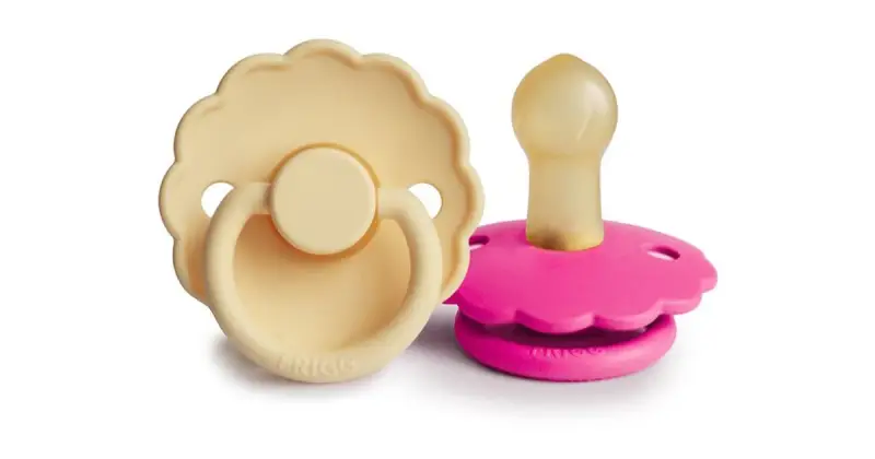 Daisy 0-6 Mesi Ciuccio Pale Daffodil/Fuchsia